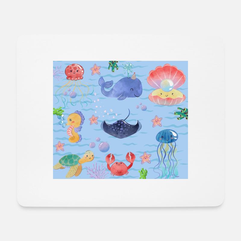 Ozean ohne Plastik - Mousepad (Querformat) - Weiß