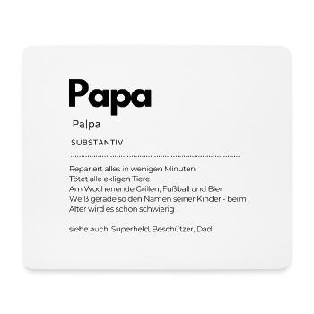 Definition Papa - Mousepad (Querformat) - Weiß - Vorne