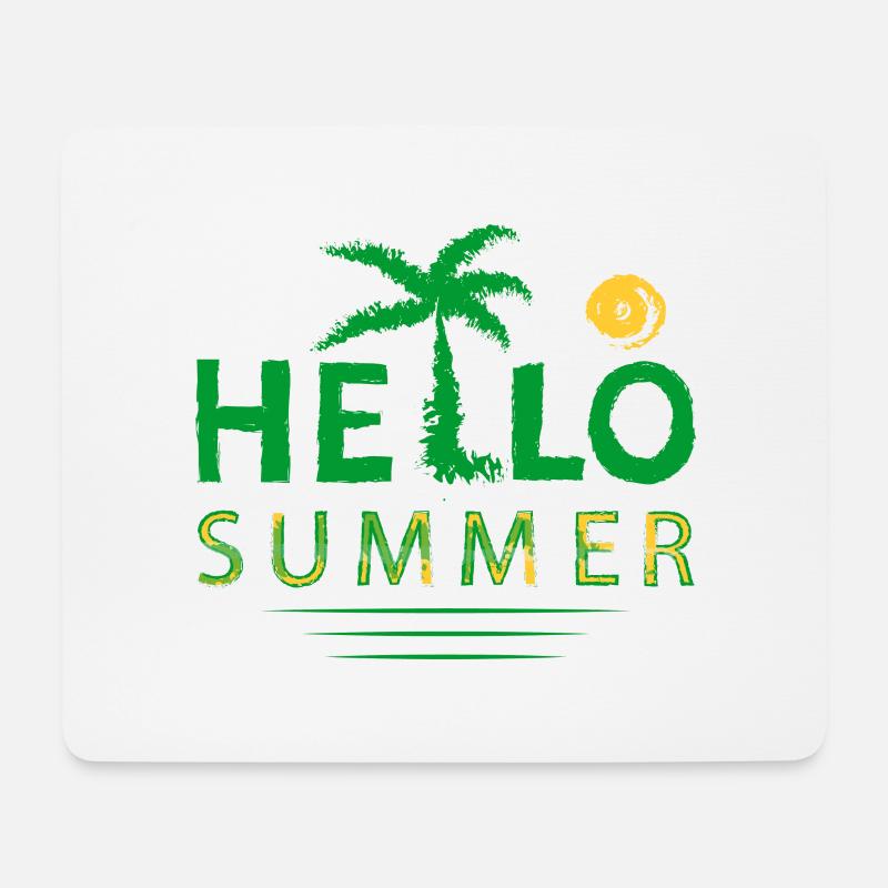 Hello Summer - Mouse Pad (horizontal) - white