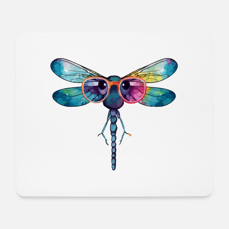 Kola, die Libelle - Mousepad (Querformat) - Weiß