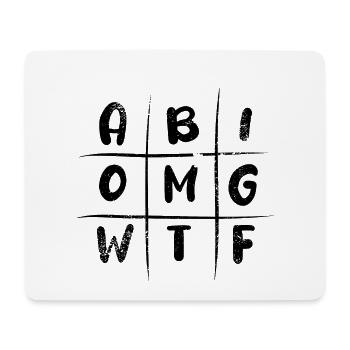 Abitur Abi - OMG - WTF - Tic Tac Toe - Mousepad (Querformat) - Weiß - Vorne