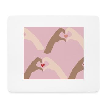 Zusammen - Mousepad (Querformat) - Weiß - Vorne