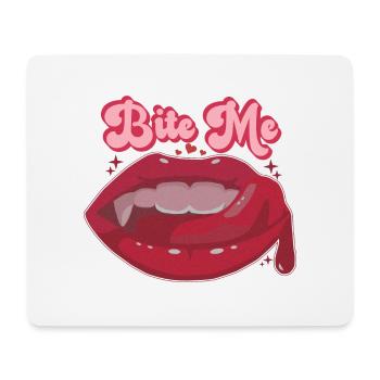Sexy Groovy Halloween Design - Vampire Fangs - Mouse Pad (horizontal) - white - Front