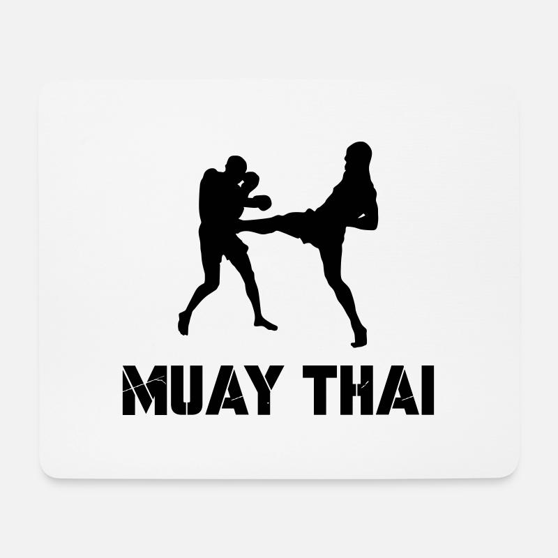 muay thai - Mousepad (Querformat) - Weiß