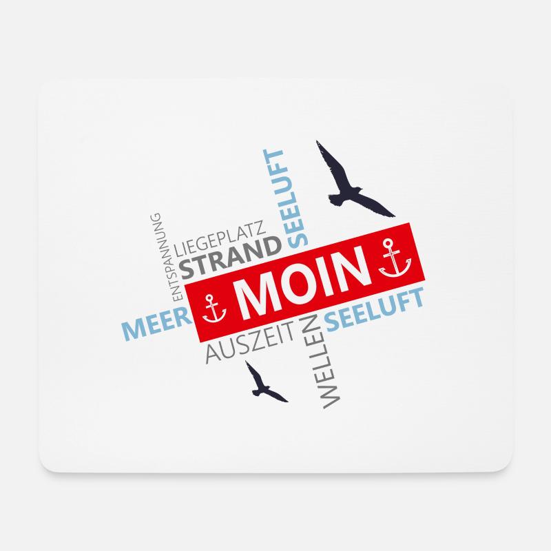 sea, moin, hafen, nordsee - Mousepad (Querformat) - Weiß