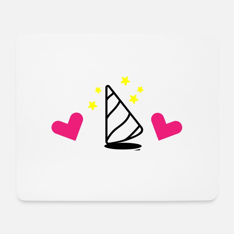 happy and cheerful unicorn - GeschenkIdee - Mousepad (Querformat) - Weiß