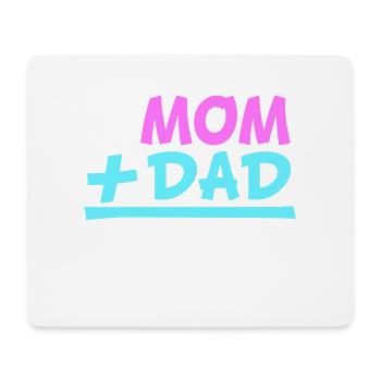 Maman Plus Papa Moi Enceinte Ventre Grossesse - Tapis de souris (format paysage) - blanc - Devant