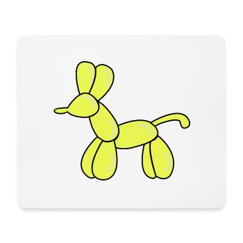ballon hund - Mousepad (Querformat) - Weiß - Vorne