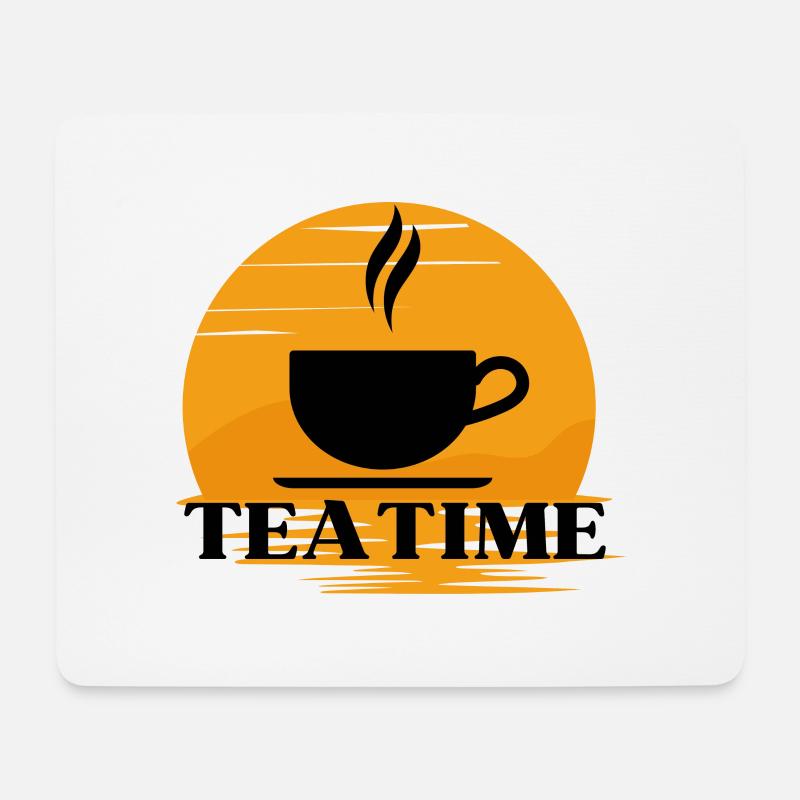 Teezeit! - Mousepad (Querformat) - Weiß