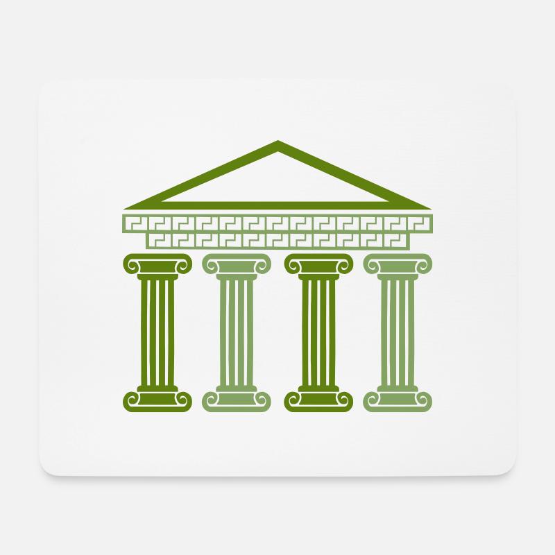 griechisches antikes gebäude - Mousepad (Querformat) - Weiß