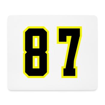 87 Number Leotard - Mouse Pad (horizontal) - white - Front