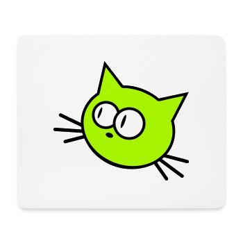 Neugierige Katze Guckt Lustig Ulkig Albern Komisch - Mousepad (Querformat) - Weiß - Vorne