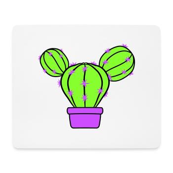 Kleiner Kaktus Stacheln Wüsten Kakteen Blumentopf - Mousepad (Querformat) - Weiß - Vorne