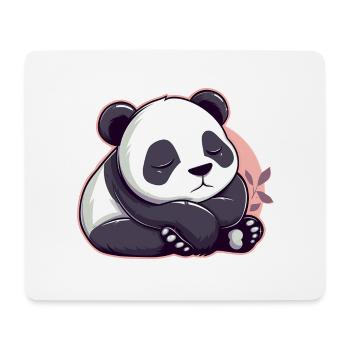 Dessin animé mignon d’un panda endormi - Design adorable - Tapis de souris (format paysage) - blanc - Devant