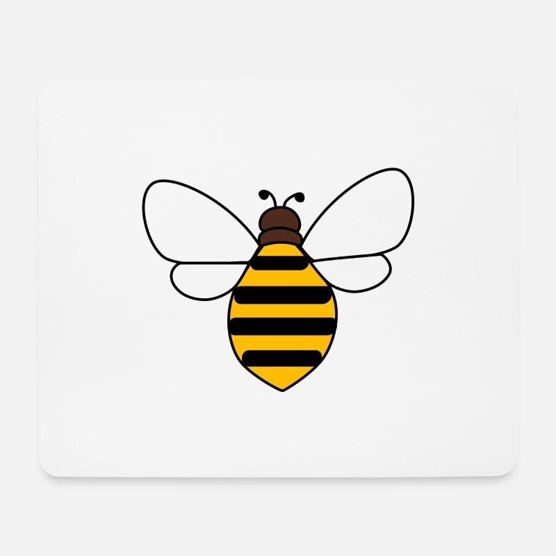 Biene - Mousepad (Querformat) - Weiß