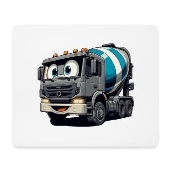 Cement Mixer Junior - Mouse Pad (horizontal) - white - Front