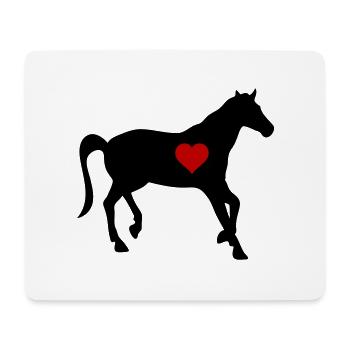 horse love heart 2 - Mousepad (Querformat) - Weiß - Vorne