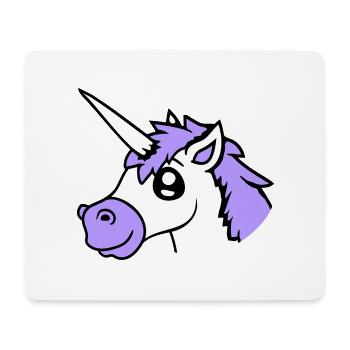 licorne sourit assez sympathique cheval de dessin animé - Tapis de souris (format paysage) - blanc - Devant