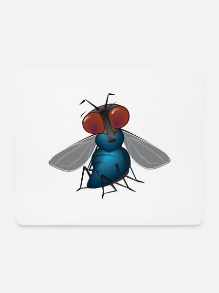 fliege - Mousepad (Querformat) - Weiß