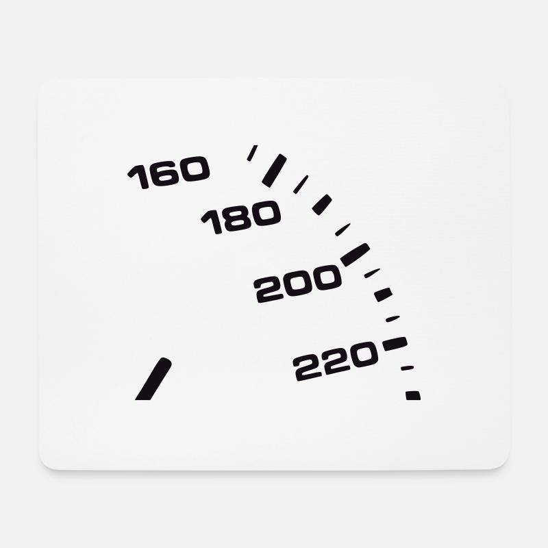tacho - Mousepad (Querformat) - Weiß