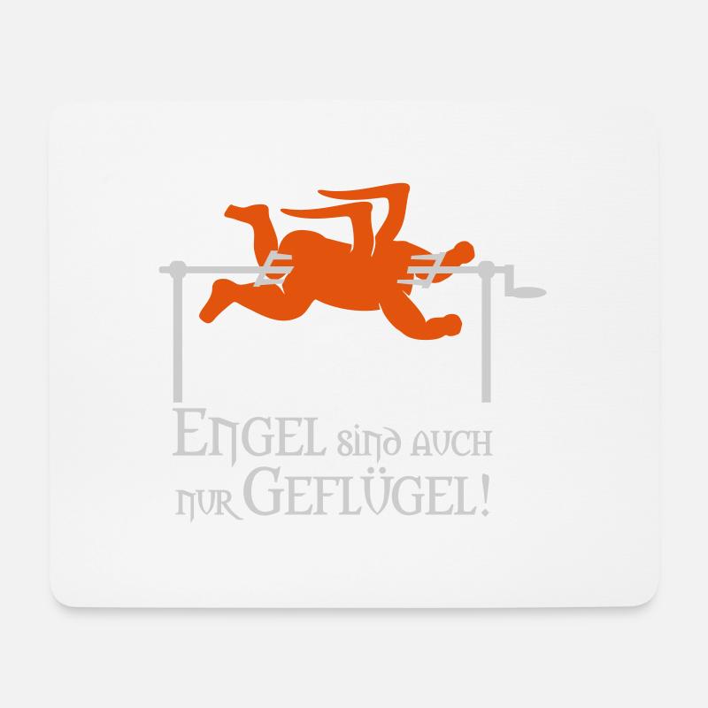Engel sind auch nur Geflügel - Mousepad (Querformat) - Weiß