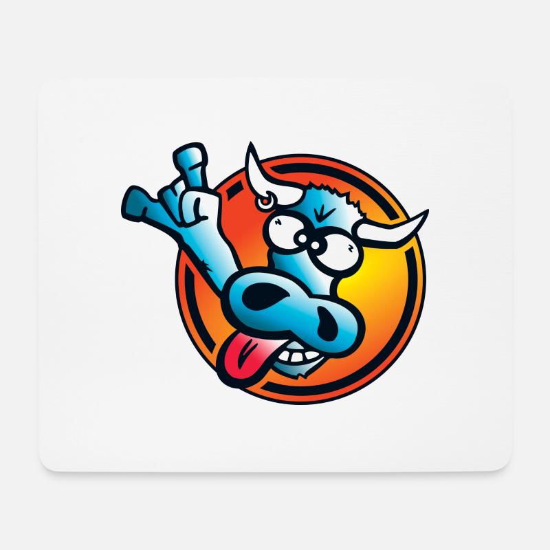Tiroler Leitkuh - Mousepad (Querformat) - Weiß
