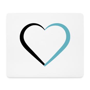 coeur - Tapis de souris (format paysage) - blanc - Devant