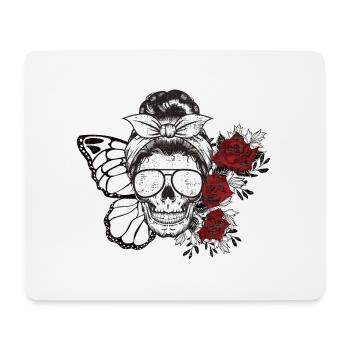 Totenkopf Schmetterling Mutter Halloween Geschenk - Mousepad (Querformat) - Weiß - Vorne