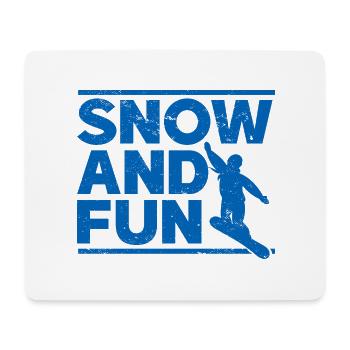 Skiing Snowboard Mountains Holiday Snow Freestyle - Mouse Pad (horizontal) - white - Front