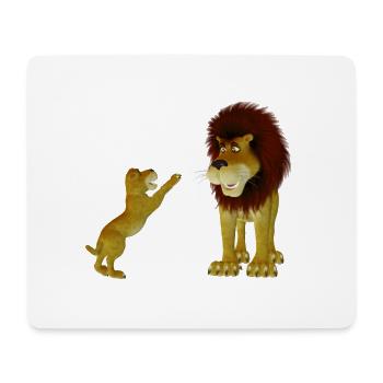 lion rampant - Mouse Pad (horizontal) - white - Front