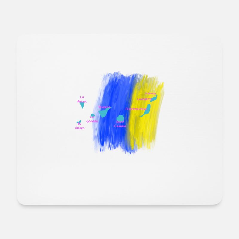 8 Islas Canarias - Mousepad (Querformat) - Weiß