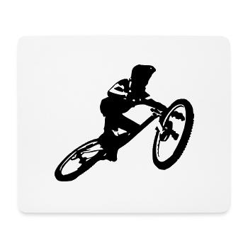VTT Enduro Trail - Tapis de souris (format paysage) - blanc - Devant