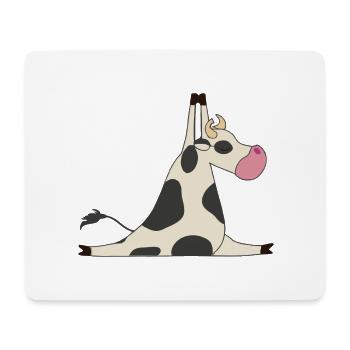 Kuh macht Yoga Yogaliebhaber Geschenkidee - Mousepad (Querformat) - Weiß - Vorne
