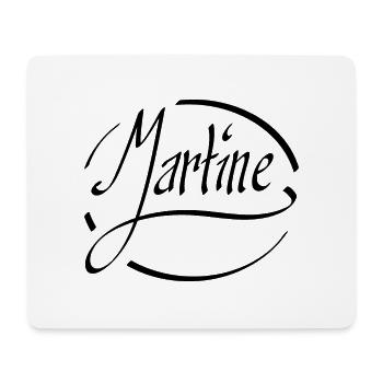 Martine - Tapis de souris (format paysage) - blanc - Devant