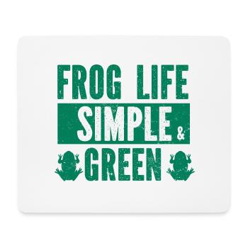 Frosch - Amphibie Tier - Mousepad (Querformat) - Weiß - Vorne