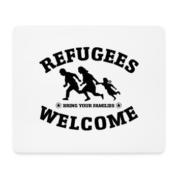 Refugees Welcome (versch. Farben) - Mousepad (Querformat) - Weiß - Vorne