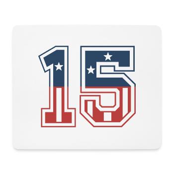 Nummer 15 USA - Mousepad (Querformat) - Weiß - Vorne