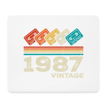 Legendary Since 1987 Vintage Retro Anniversary - Mouse Pad (horizontal) - white - Front
