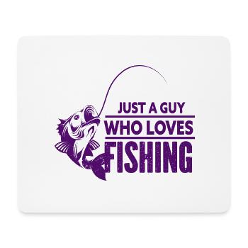 Angler Angelhaken Angelrute Sportfischer - Mousepad (Querformat) - Weiß - Vorne