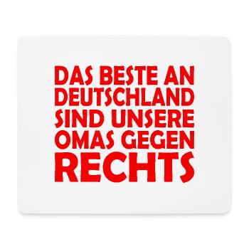 Omas gegen rechts - Mousepad (Querformat) - Weiß - Vorne