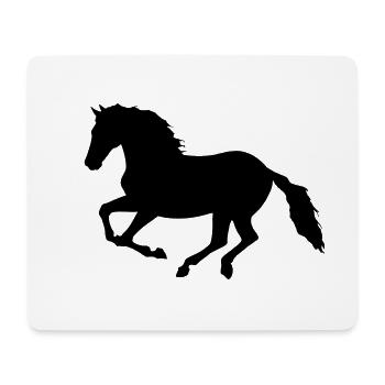 cheval - Tapis de souris (format paysage) - blanc - Devant