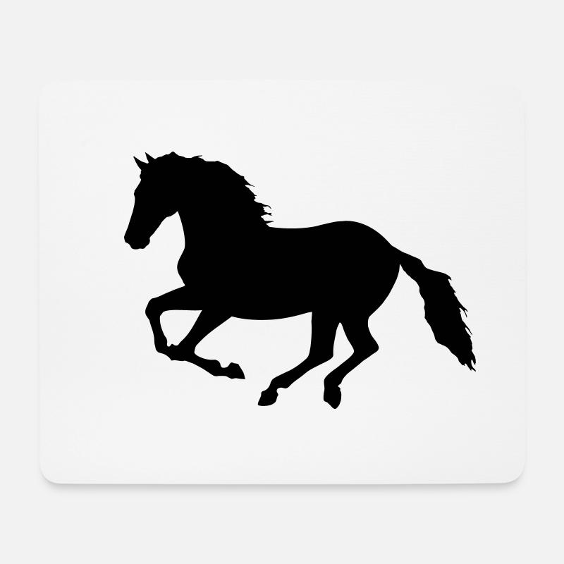 Pferd - Mousepad (Querformat) - Weiß