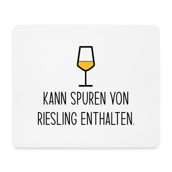Kann Spuren von Riesling enthalten - Mousepad (Querformat) - Weiß - Vorne