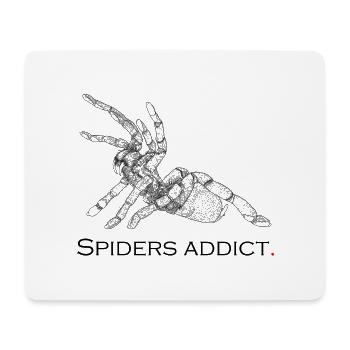 Spinnensüchtig - Mousepad (Querformat) - Weiß - Vorne
