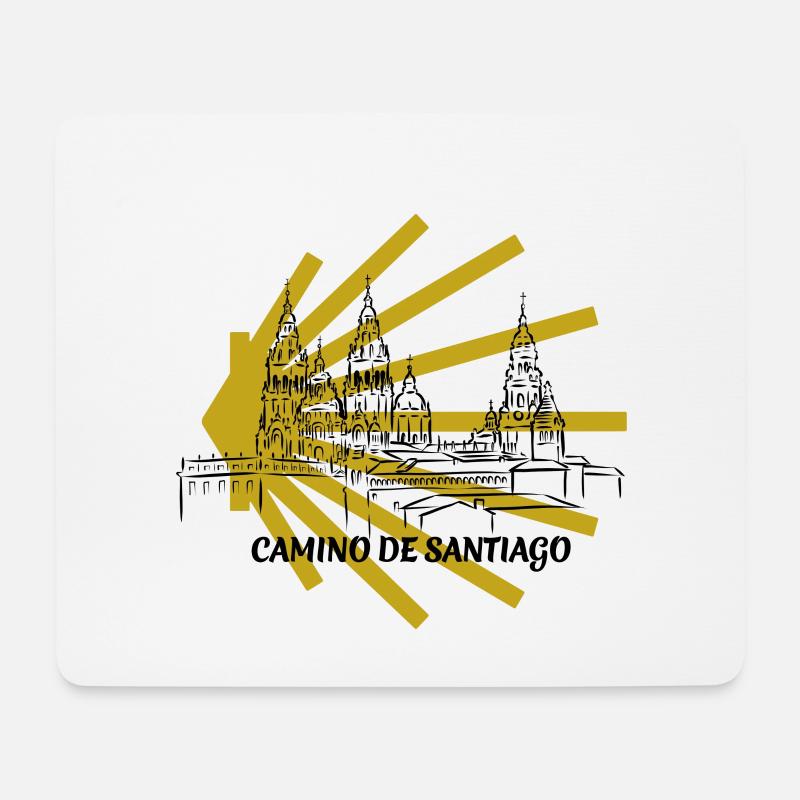 Camino - Jakobsweg - Pilgertour - Santiago - Mousepad (Querformat) - Weiß