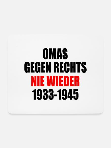 Omas gegen rechts - Mousepad (Querformat) - Weiß