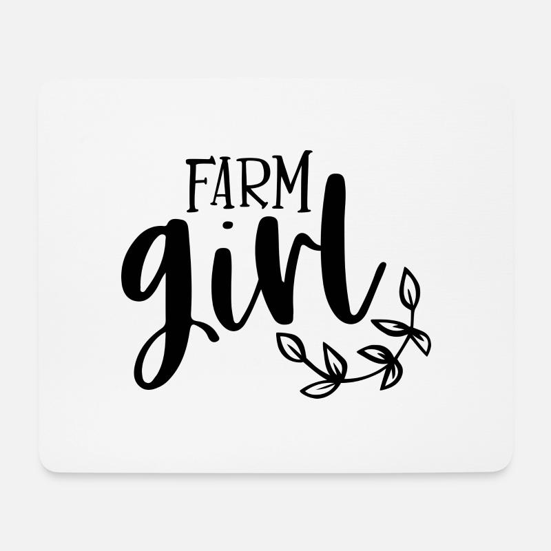 Farm girl - Mousepad (Querformat) - Weiß