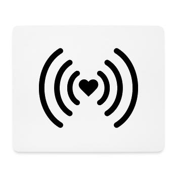 coeur - Tapis de souris (format paysage) - blanc - Devant