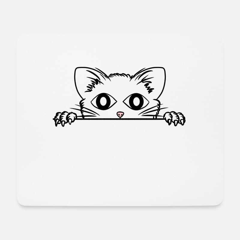 Katze in der Tasche - Katze in der Tasche - Mousepad (Querformat) - Weiß