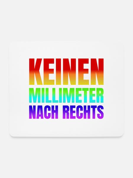 Keinen Millimeter nach Rechts - Mousepad (Querformat) - Weiß